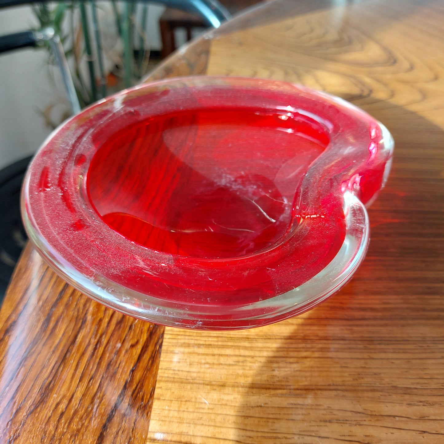 Sommerso Ashtray in the style of Flavio Poli for Seguso Murano Italy 1960s